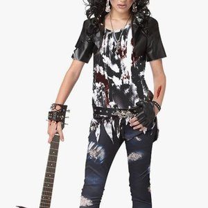 California Costume Rocked Out Zombie Girls Halloween Costume Sz XL 12-14 NWT